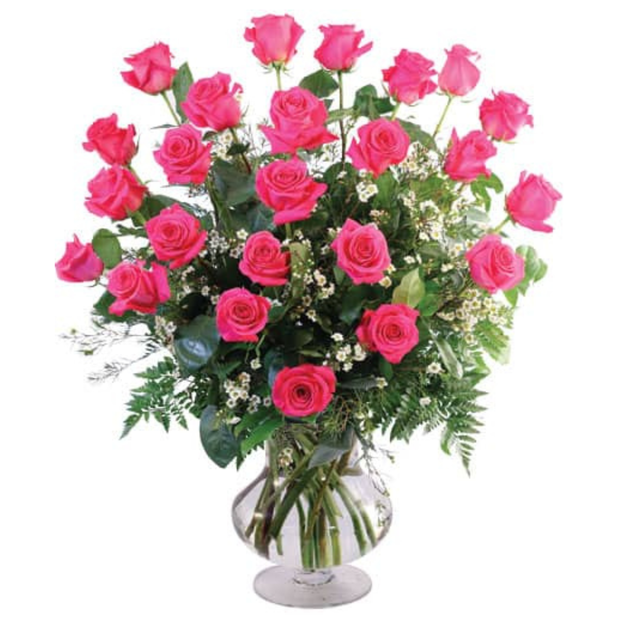 Creek Two Pink Dozen Roses Florist Cross |